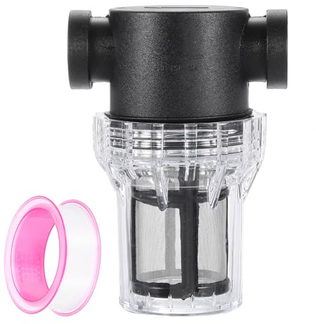 QUARKZMAN Filtre pour Nettoyeur Haute Pression 1/2 NPT Filetage Femelle, Accessoire de Filtre en Ligne à Tamis métallique, écran avec Ruban d'étanchéité entrée d'eau (Taille: 100 Mesh)