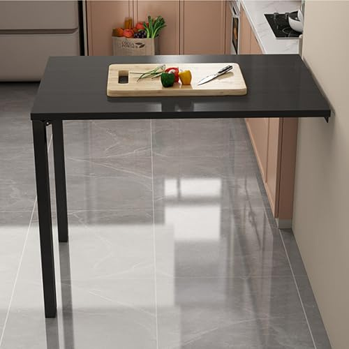 Pounjsd wandklapptisch klein für Balkon 80×50×80cm, wandtisch küche, klapptisch Wand, Schreibtisch klappbar Wand, Platzsparender Klapptisch zur Wandmontag, Esstisch Küchentisch Esszimmertisch