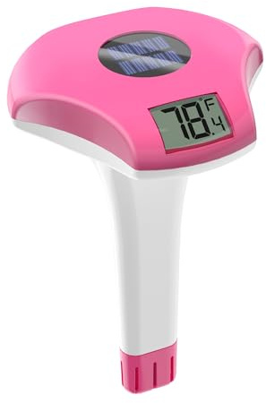 BALDR Termómetro Piscina Flotante, Solar Termometro Piscina con Pantalla Digital, Resistente al Agua IPX8, El ahorro de energía, adecuado para piscina/jacuzzi/fuente de agua caliente/acuario