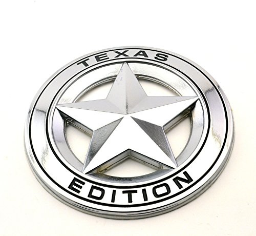 Garage-SixtySix Texas Edition Star Chrom Metall Emblem Aufkleber (schwarz)