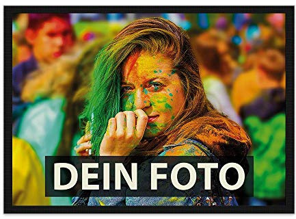 Tassendruck Fußmatte Bedrucken mit eigenem Foto - Verschiedene Größen bis 120 cm - Fußabtreter selbst gestalten - rutschfest, 75 x 50 cm mit Gummirand