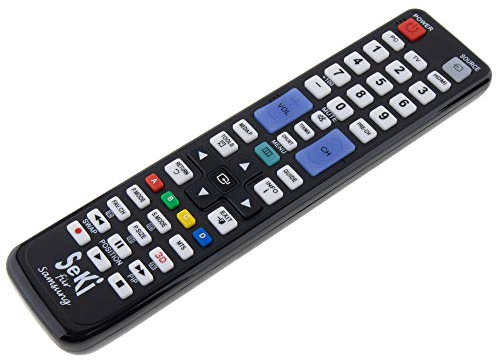SeKi Fernbedienung passend für Samsung - Funktioniert mit 99% Aller Samsung Geräte (TV, Fernseher, 3D, 4K, 6179, und LED TV), mit zusätzlicher Lernfunktion