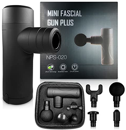 Massage Gun Back Massager (UK Company) 4 Massage Heads 4 Message Levels Muscle Massage Gun Deep Tissue Mini Massager
