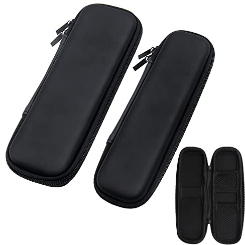 Sixfolo 2 Stück Eva Stift Etui Schwarz Federmäppche Schreibmäppchen Bleistift Tasche Klein Multifunktionale Wasserdicht Mäppchen mit Reißverschluss für Stylus Pen Datenkabel (2 Größe)