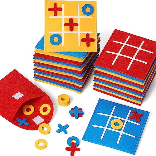 Harxin Tic Tac Toe, Strategisches Familienbrettspiel, Portable Reisespiele, Füller für Geschenktaschen, Geschenke (12 Stück)