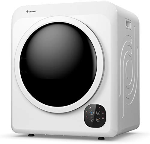 COSTWAY 6KG Vented Tumble Dryer, 1700W Freestanding Front Tumble Dryer with 3 Programs, 3 Temperature Settings, Stainless Steel Tub & Power-off Protection, Compact Clothes Dryer Machine