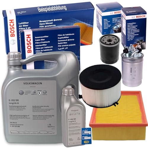 Filter Inspektionspaket + 0W-30 Motoröl 2.4 2.5 D TDI für T4 Bus