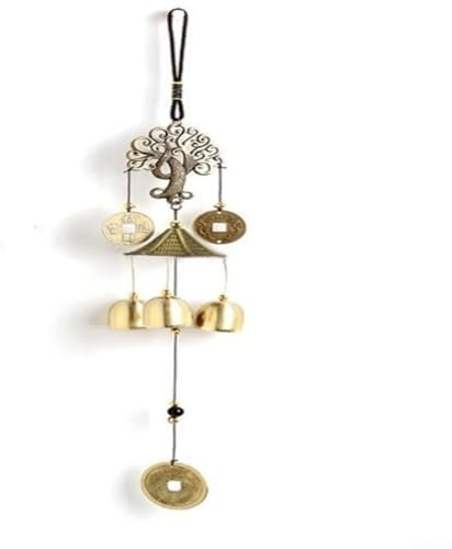 Campanelli a vento portafortuna con campanelle, bellissimo design con albero dei soldi, decorazione per la casa