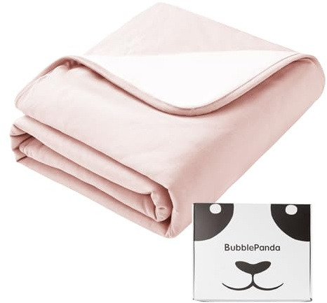 BubblePanda Rayon Made from Bamboo Baby Blanket for Boys Girls Neutral Soft Crib Blanket Toddler Quilt Comforter Newborn Nursery 30 x 40 Inch Pink