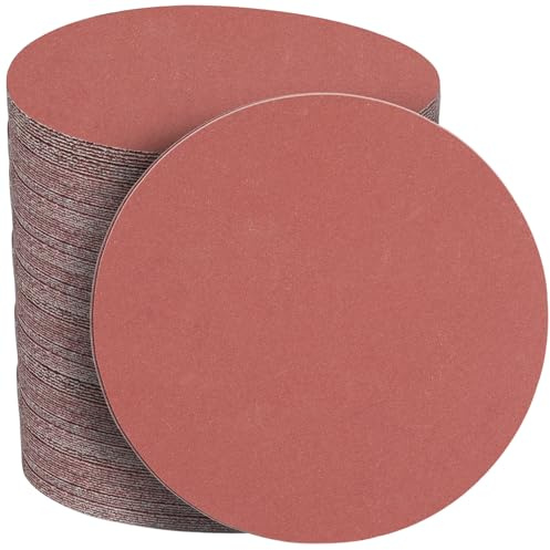 STEBRUAM 50 stycken slippapper 150 mm kardborreband 1000 korn inget hål 15 cm slipskivor set för excenterslipmaskin