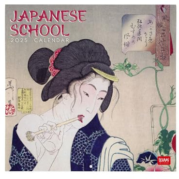 Legami Wandkalender 2025, Wandkalender groß, 30 x 29 cm, 12 Monate und Jahresplaner, Platz für Notizen und Notizen, 6 Sprachen, Sternzeichen und internationale Feiertage, Japanische Schule