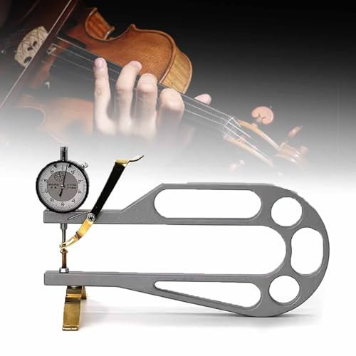 Comparatore per spessore violino, calibro per test comparatore antiurto, precisione 0,01 mm, campo di misura 0-10 mm, profondità della gola 12, strumenti per liuteria, strumento calibro percentuale
