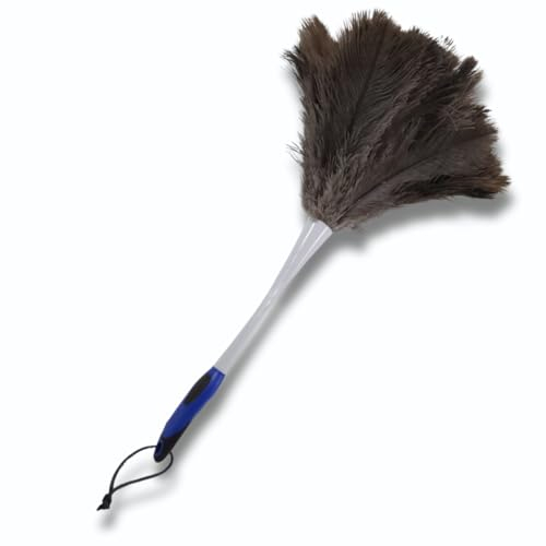 OfficeGear Genuine Ostrich Feather Duster PVC Handle - 12 | 30cm Office Desktop Household Dust Removal