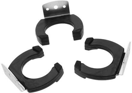 CORHAD Mikrofonständer 3 Stück-pack aus Eisen und Gummi Schwarzer Mikrofon Wandhaken für Kabellose Mikrofone mit 28mm Montagebohrung und Max 47mm Innenöffnung für Video Studios