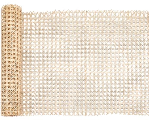 GORGECRAFT 1 m Lange Rattanrohr Gurtbandrolle Rattan Geflechtrolle 30cm Breite Helles Khaki Offenes Rattan Geflecht Geflochtenes Material Für Heimprojekte Möbel Stühle Schränke Heimwerkerarbeiten