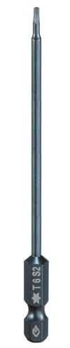 sourcing map Punta per cacciavite Torx T6 da 1/4 di pollice con gambo esagonale da 10,2 cm in acciaio S2 magnetico a 6 punti, punte per cacciavite a stella di grado industriale a prova di manomissione
