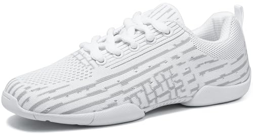 FUQIAO Kids White Cheer Shoes Girls Sneakers 11.5 Little Kid