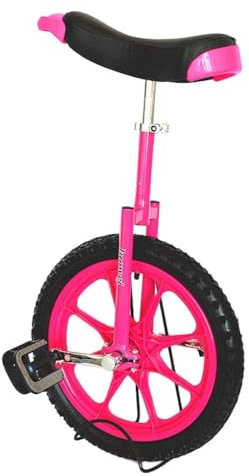 Einrad Erwachsene Trainer 16-Zoll-Kinderrad-Einrad Mit Bequemem Sattelsitz Und Gummi-Bergreifen, Gleichgewichtstraining, Straßenrad, Outdoor-Radfahren(Pink)