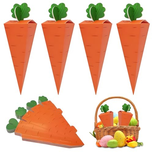 SANLIUSANJIU Confezione da 50 scatole regalo per carote, Pasqua, decorazioni fai da te, per fai da te e riempimento, per bambini e adulti