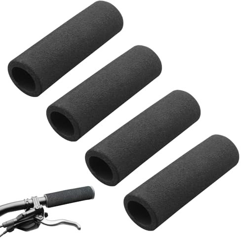 Huybaa Poignée de Moto, Lot de 4 Housses de poignées en éponge, Poignées en Mousse antidérapantes et Anti Vibrations, Poignée de Guidon pour Guidon de Moto, vélo de Montagne, vélo