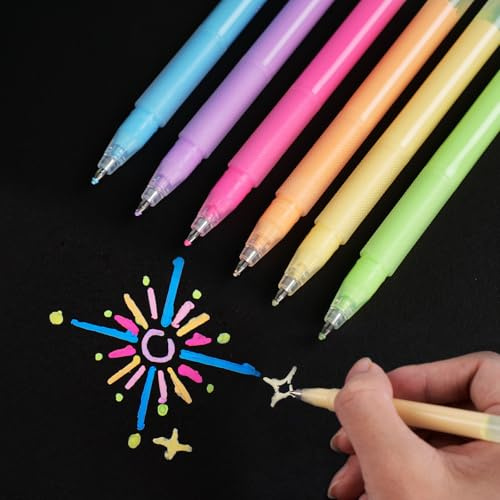 SMOOTHERPRO Farbige Gelstifte für Schwarzes Papier Highlight Stifte 1,0 mm