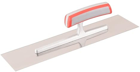XUQEAYWD Glättekelle, 35x10cm Zementkelle, Putzkelle, Mit Ergonomischer Griff, Rostfreie Glättspachtel Aus Edelstahl, Für Baustellen, Lagerhallen, Hinterhöfe