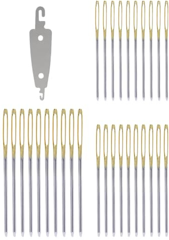 DUINIU 30 Agujas De Punto De Cruz, Juego Especial De Agujas Romas para Bordar, Accesorios para Herramientas De Bordado A Mano, Aptas para Bordar, Punto De Cruz.
