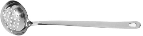 Baluue Cucharón Ranurado Grande De Acero Inoxidable 304, Diseño Ergonómico, Utensilio Reutilizable Para Servir, Uso Doméstico y Comercial, Resistente y Fácil De Guardar Orificio Mango