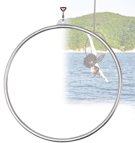 OzcNykt Professioneller Aerial-Fitness-Reifen, Aerial-Lyra-Reifen, Zirkusreifen aus Edelstahl, für Tanzstudios, Aerial Fitness 90CM