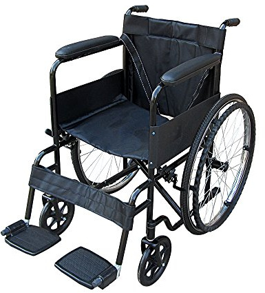 Silla de ruedas plegable ligera, silla de ruedas portátil autopropulsada con reposapiés y reposabrazos extraíbles para mayor comodidad