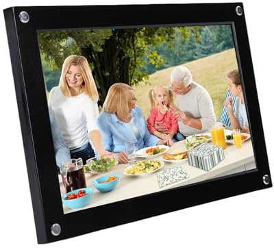 YDuupxe Cornice Digitale da 10,1 Pollici, Cornice per Foto WiFi con Touch Screen HD 1280x800, Memoria da 32 GB, Invia Foto Dal Telefono per il Regalo dell'home Office (BLACK)