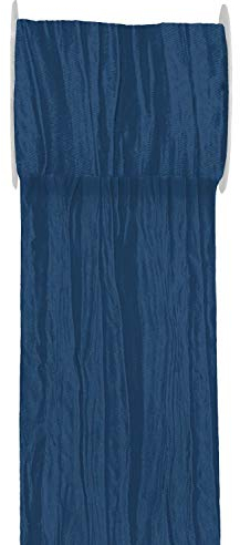 Unbekannt 15m Fripe TAFT 100mm Tischläufer Hellblau Blau Petrol Flieder Tischdeko Kommunion Konfirmation, Farbe:Dunkelblau