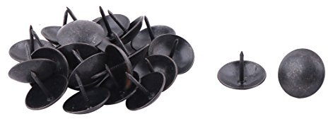 sourcing map 25stk.Möbel Nagel Haus Stuhl Metall Reißzwecke Nagel Dekor Push Pin Schwarz 19 x 15mm | Möbel Nagel Haus Stuhl Metall