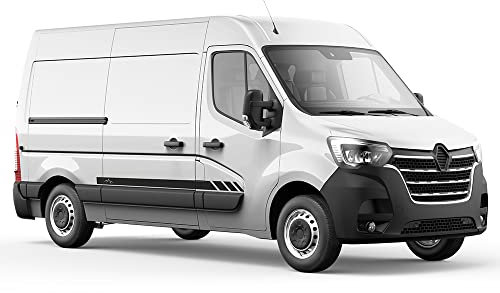 Auto-Dress Seitenstreifen passend für FIAT Ducato - Motiv: Mountain Silhouette (Schwarz Glanz, Radstand: L1)