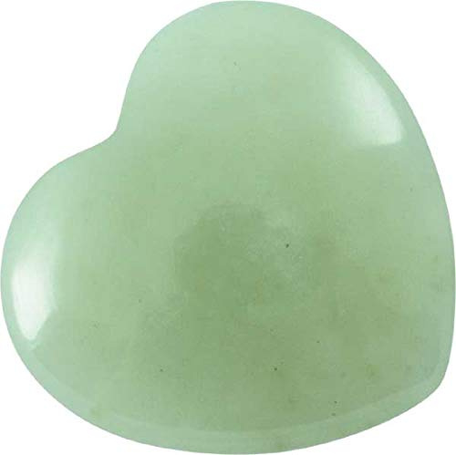 Edelstein Herz 4 cm, 1 Stück, Farbe wählbar, Edelsteinherz Steinherz Taschenstein Handschmeichler Meditation (China Jade)