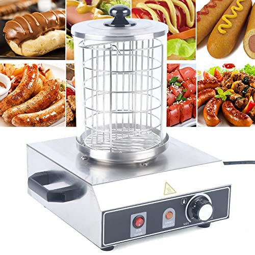 Hot Dog Maker, 350W Elektrischer Würstchenwärmer Profi Wurstwärmer Würstchen Maschine Edelstahl Bockwurstwärmer für Catering Snacks Familienfeiern