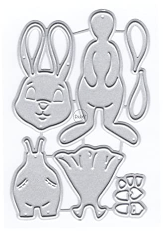 DzIxY Metall-Stanzformen für Kartenherstellung, Osterhasen, Prägepapier, Stanzformen, Scrapbooking, Maschinen, Schablonen, Aufbewahrungstaschen, Zubehör