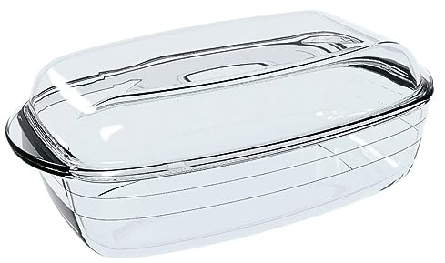 Ô Cuisine Molde para Horno Rectangular con Tapa 37,5 x 22,5 x 10,6 cm Transparente (3 Unidades)