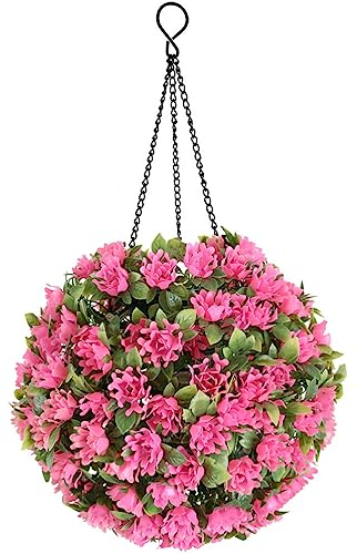 HOMSFOU Blumen-Gras-Kugel-kronleuchter Kunstpflanze Solar-terrassenlaterne Künstliche Pflanzenbälle Gefälschte Hängepflanze Solar-Topiary-Kugel Plastik Gefälschter Grasball Weihnachten