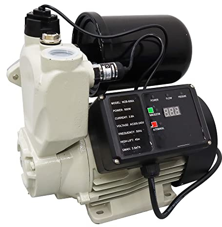 INTBUYING Self Priming Water Pressure Booster Pump Automatic Pressure Regulation Digital Display Pump for Home Shower 220V 800W