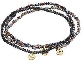 PILGRIM INDIGO 3-in-1-Armbandset (Schwarz)
