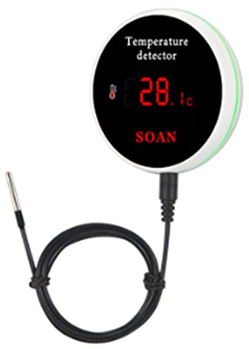 MARKELL Tuya Smart Home Wifi Temperatursensor Draht Digitales Thermometer Raumwasser Pool Thermostat Alarm EU Stecker