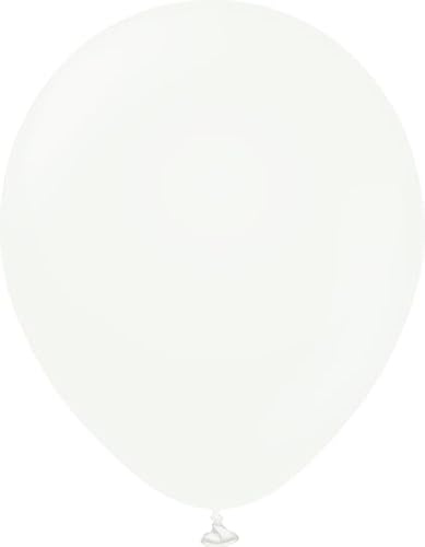 12 Kalisan Brand Latex Balloon Standard White 50 Count