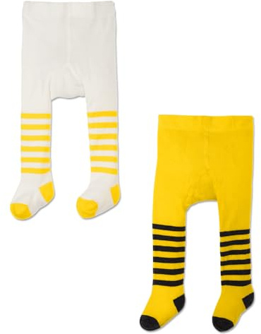 Borussia Dortmund BVB - Leotardos para bebé (2 unidades, cálidos, a rayas, talla 74/80), multicolor, 74/80 cm