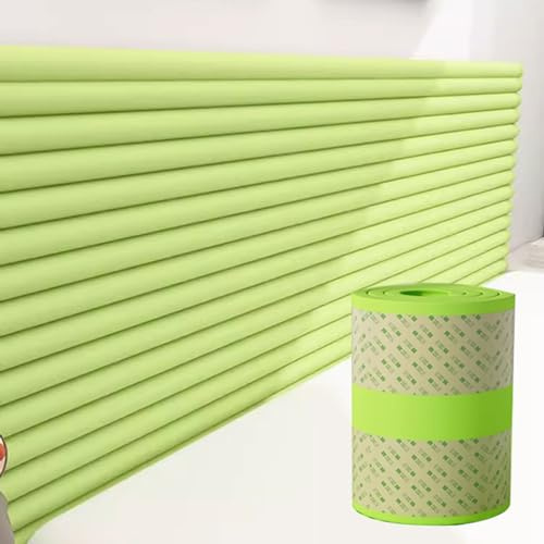 Wandkissen Wandpolster Bett 200cm, Wandpolster Kinderzimmer, Polsterpaneel Wand, Antikollision/Isolierung, Wandpolster Selbstklebend Wandschutz Bett für Kinder, Green, 2 Pcs 20x200 cm