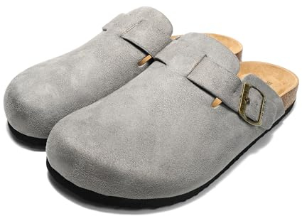 JOMIX Zapatillas Casa Hombre con Hebilla Zuecos Hombre con Plantilla Ortopédica