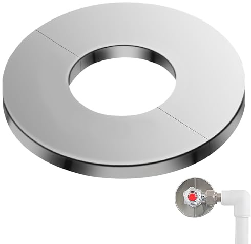 Ofenrohr Rosette,THETAG Abdeckrosette Edelstahl Heizungsrohr rosette,Ofenrohr Rosette Rohrmanschette,Kaminaufsatz Ofenknie Rosette Kaminhaube Grundplatte (white, 100MM)