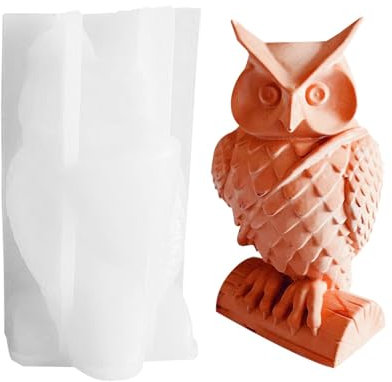 Eulen-Silikonform, Silikonform Eule | Einzigartige Kerzenformen - Einzigartiges Zubehör für die Kerzenherstellung, antihaftbeschichtete Schränke, Ornamente, Gips, Kunsthandwerk, Tonform für