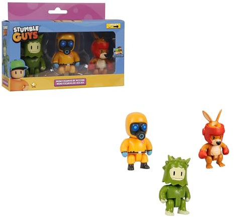 Bizak Stumble Guys 64113003-5 Actionfiguren, 8 cm, Set Boxing Roo, Verschiedene Figuren zum Sammeln, offizielle Lizenz des Abschieß-Videospiels, Erwachsene Fans und Jungen oder Mädchen ab 8 Jahren