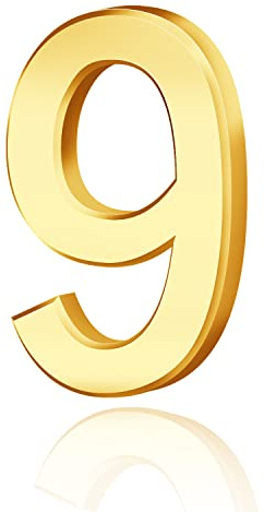 Lotsdonxia Self-Adhesive 3D House Numbers 0-9, Waterproof ABS Door Number Stickers, Modern Mirror Finish Address Numbers for House, Flat, Hotel Room, Mailbox, Office & Street Sign